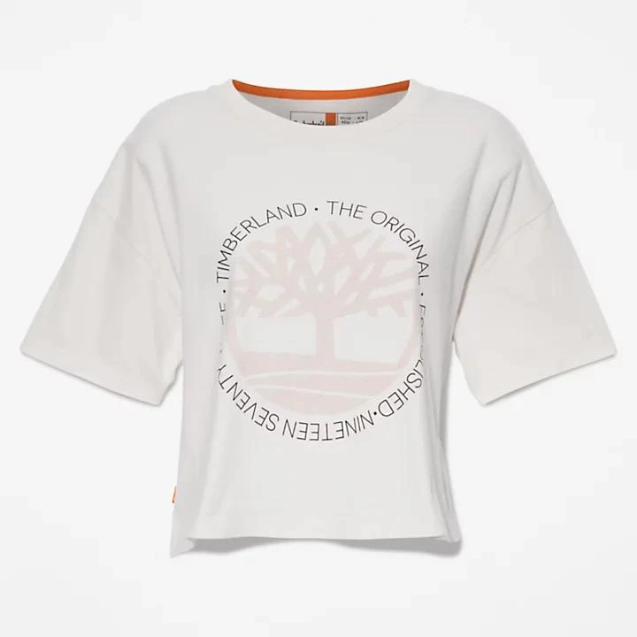 Cropped Logo T-Shirt for Women in White 商品