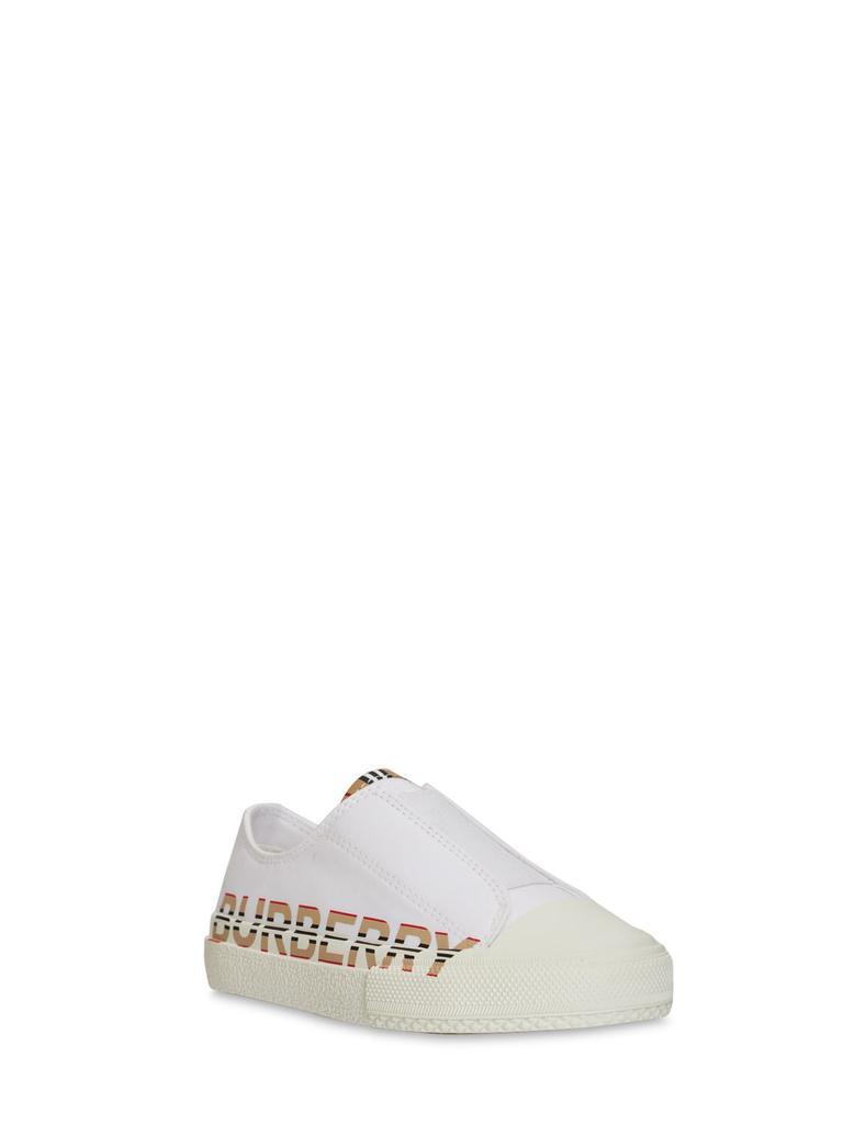 商品Burberry|Icon Stripe Logo Cotton Slip-on Sneakers,价格¥1716,第4张图片详细描述