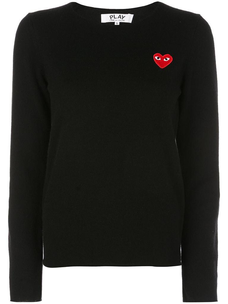 商品Comme des Garcons|COMME DES GARÇONS Wool embroidered heart sweater,价格¥1776,第1张图片