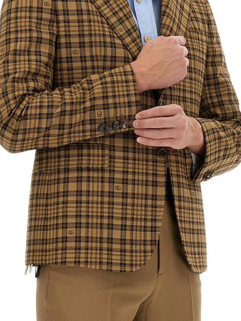 商品Gucci|Gucci Checkered Button-Up Jacket,价格¥13825,第4张图片详细描述