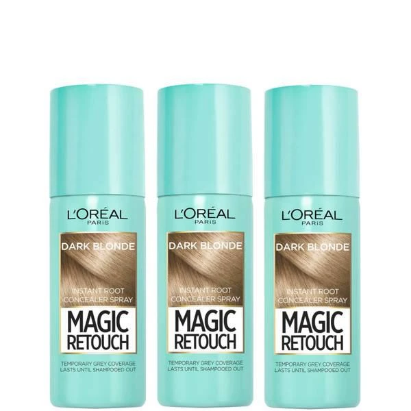 商品L'Oreal Paris|L’Oréal Paris Magic Retouch Dark Blonde Root Concealer Spray Trio Bundle,价格¥301,第1张图片