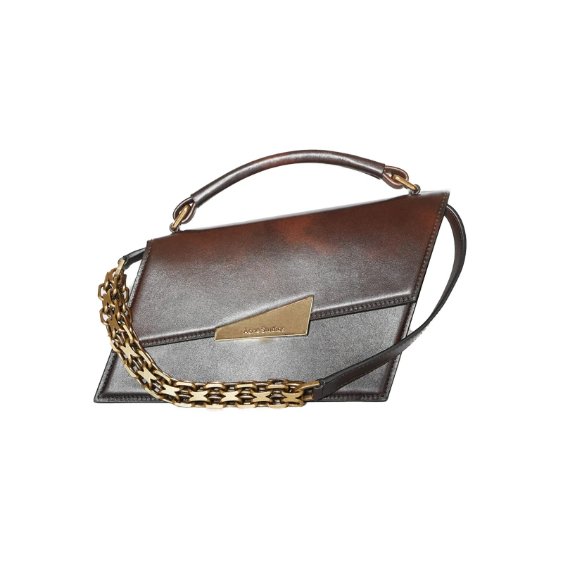 商品Acne Studios|23新款女士迷你深棕色混色异形皮革斜挎包,价格¥10765,第1张图片