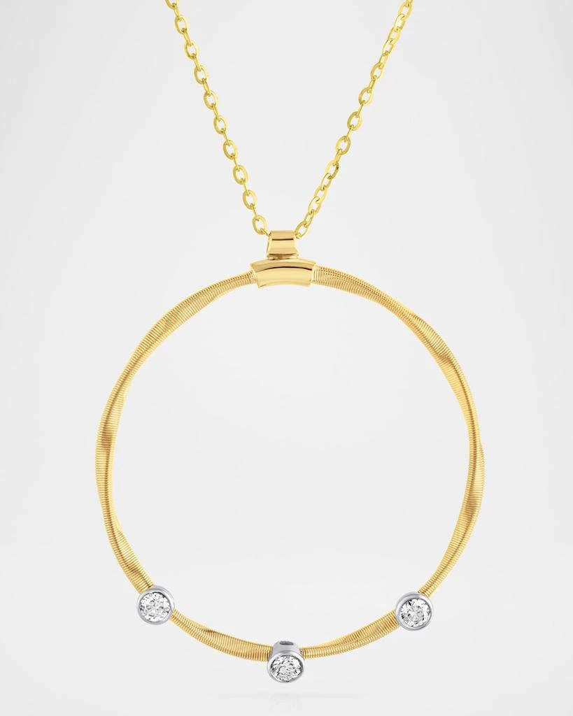 商品Cassidy Diamonds|18K Gold Twisted Wire Three-Stone Diamond Necklace,价格¥18521,第1张图片