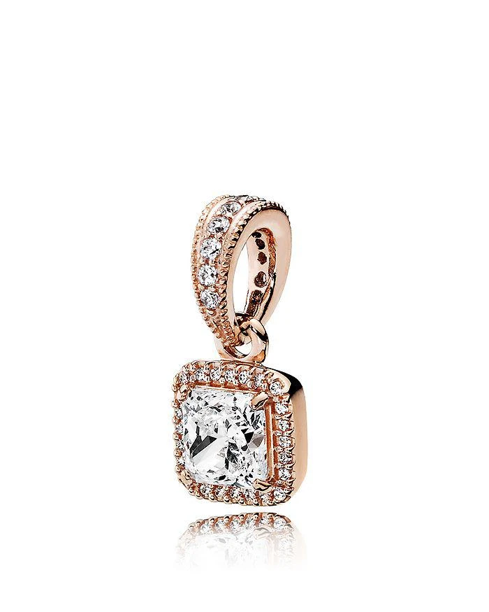 商品PANDORA|Pendant - 14K Rose Gold, Sterling Silver & Cubic Zirconia Timeless Elegance,价格¥334,第1张图片
