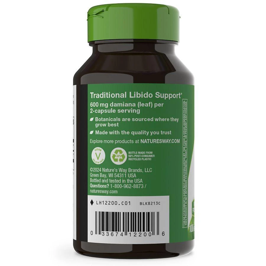 商品Nature's Way|Damiana Leaf Capsules,价格¥83,第2张图片详细描述