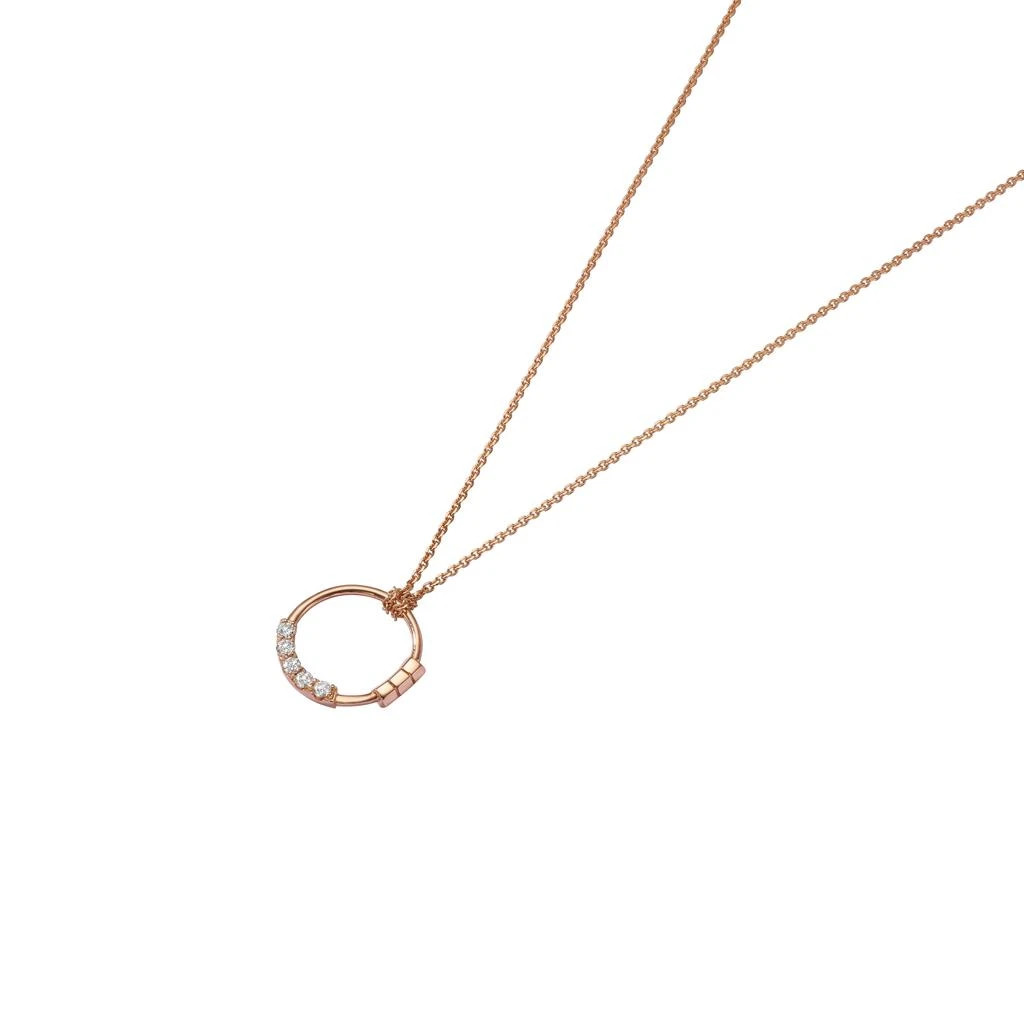 商品AME|Âme Totem 18K Rose Gold, Lab-Grown Diamond Small Circle Pendant Necklace,价格¥9326,第2张图片详细描述