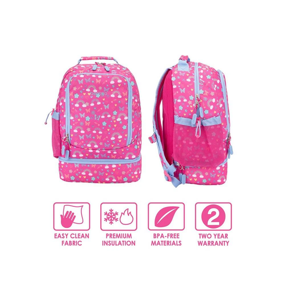 商品Bentgo|Kids Prints 2-In-1 Backpack and Insulated Lunch Bag - Rainbows,价格¥263,第3张图片详细描述