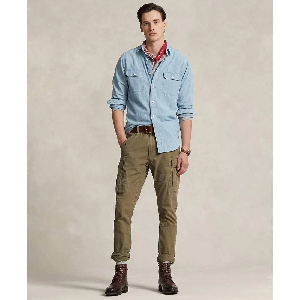 商品Ralph Lauren|Men's Cotton Classic-Fit Chambray Graphic Workshirt,价格¥449,第5张图片详细描述