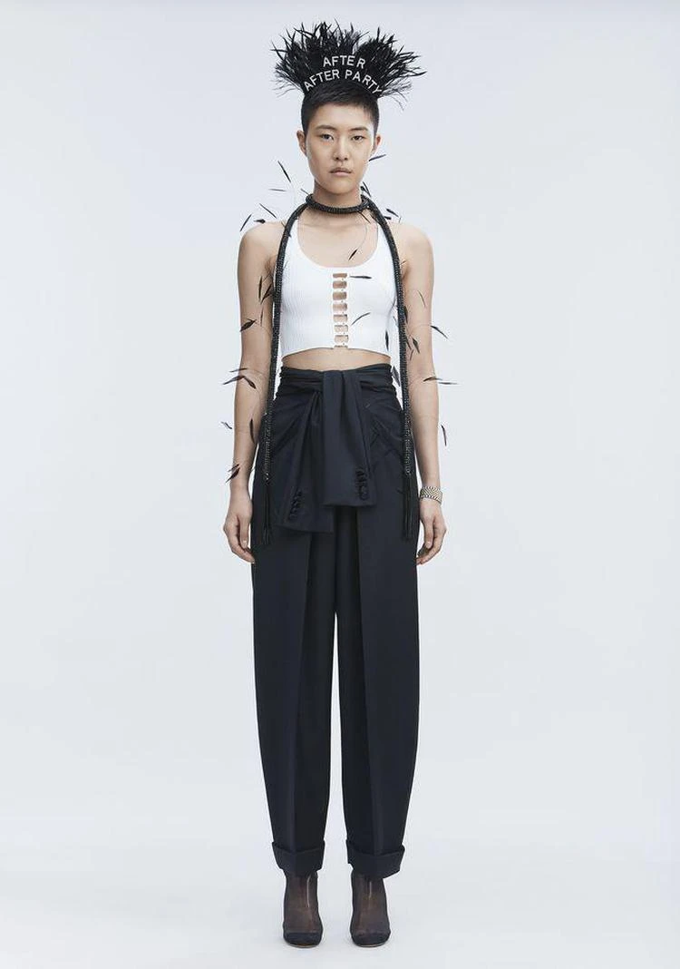 商品Alexander Wang|BRA STRAP CROPPED TANK,价格¥889,第1张图片