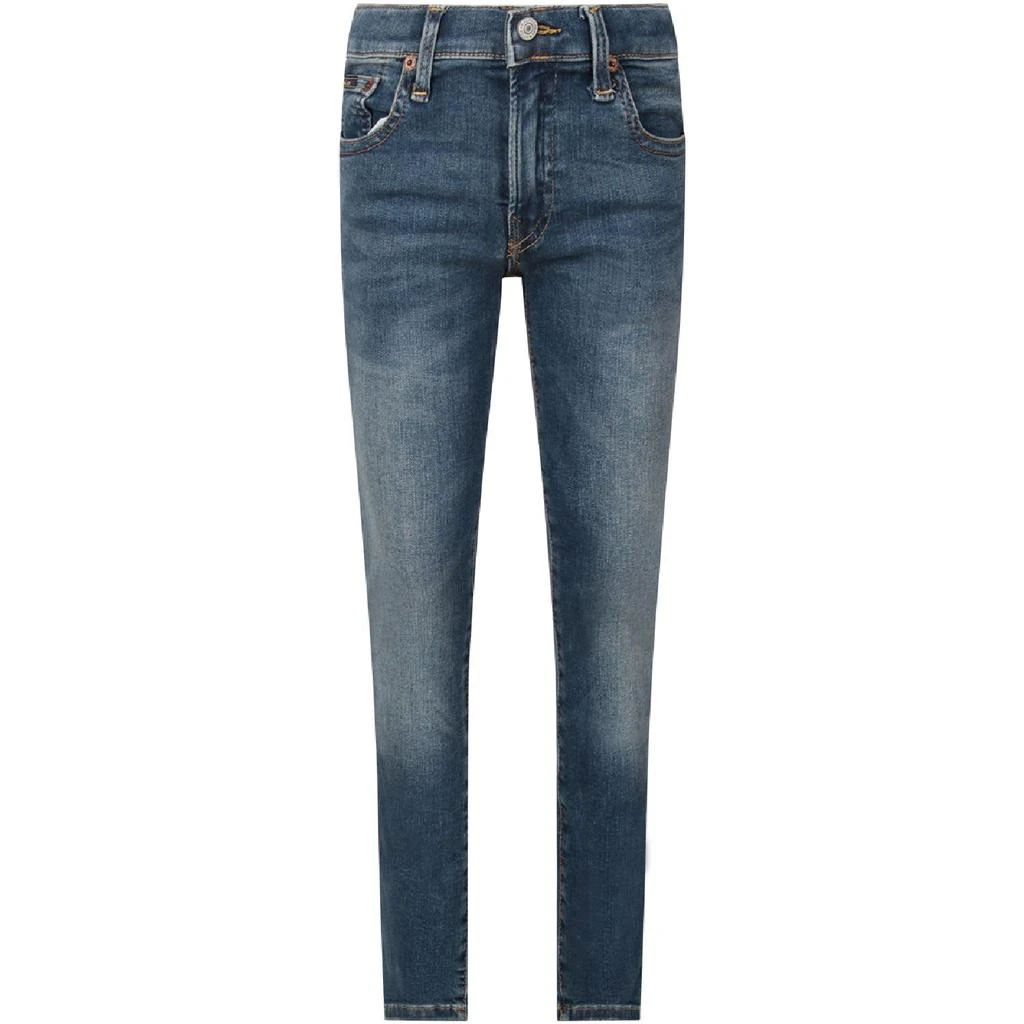商品Ralph Lauren|Ralph Lauren Light Blue Jeans With Black Logo For Boy,价格¥896,第1张图片