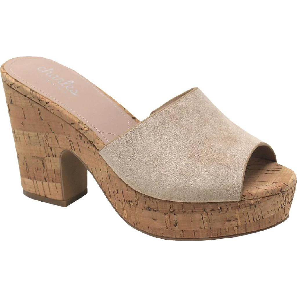 商品Charles David|Charles by Charles David Womens Deploy Faux Suede Platform Heel Sandals,价格¥131,第1张图片