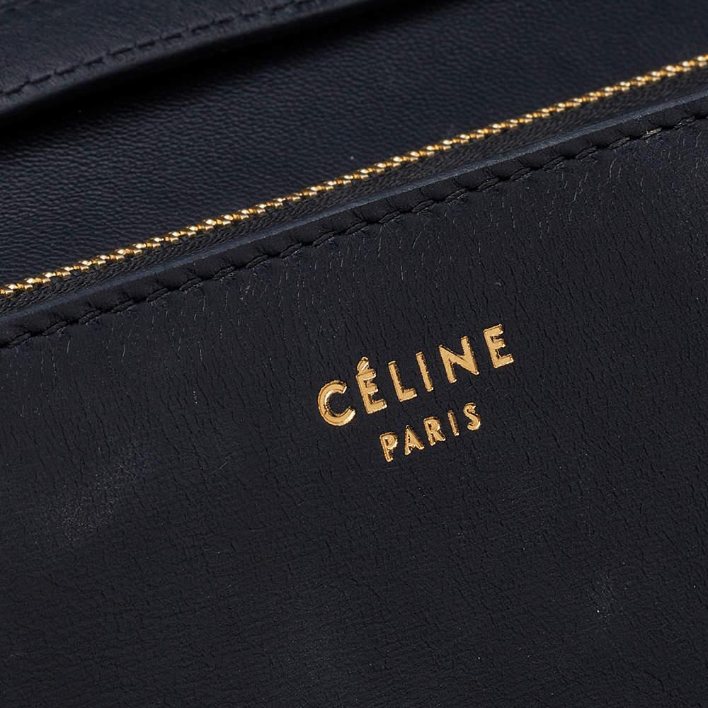 Celine Black Leather Medium Classic Box Shoulder Bag商品第9张图片规格展示