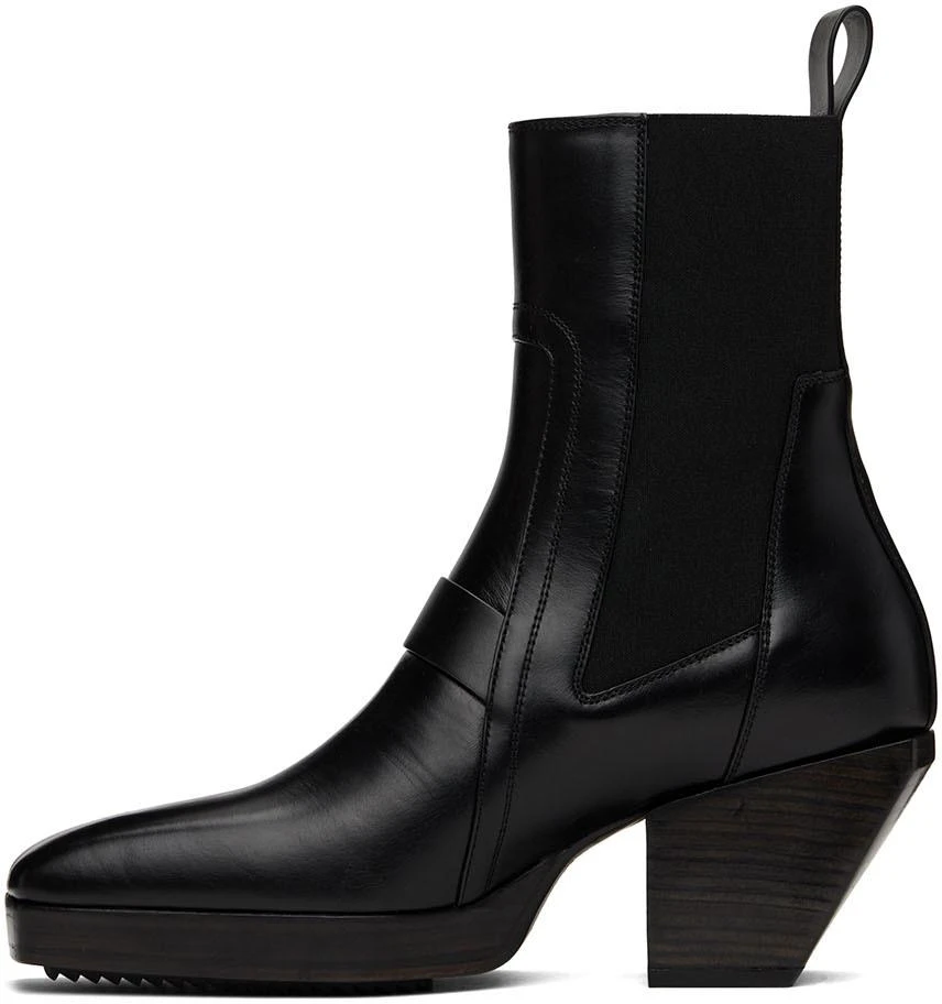 商品Rick Owens|Black Leather Sliver Boots,价格¥6208,第3张图片详细描述