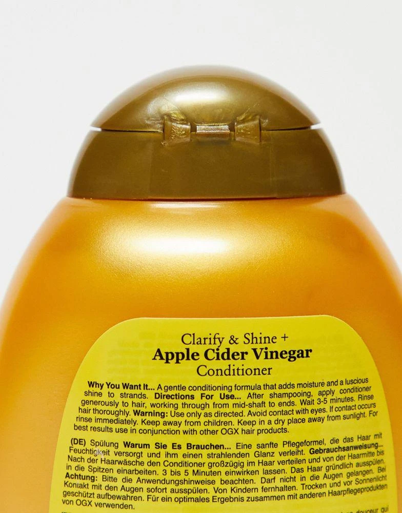 商品OGX|OGX Clarify & Shine+ Apple Cider Vinegar Conditioner 370g,价格¥48,第2张图片详细描述