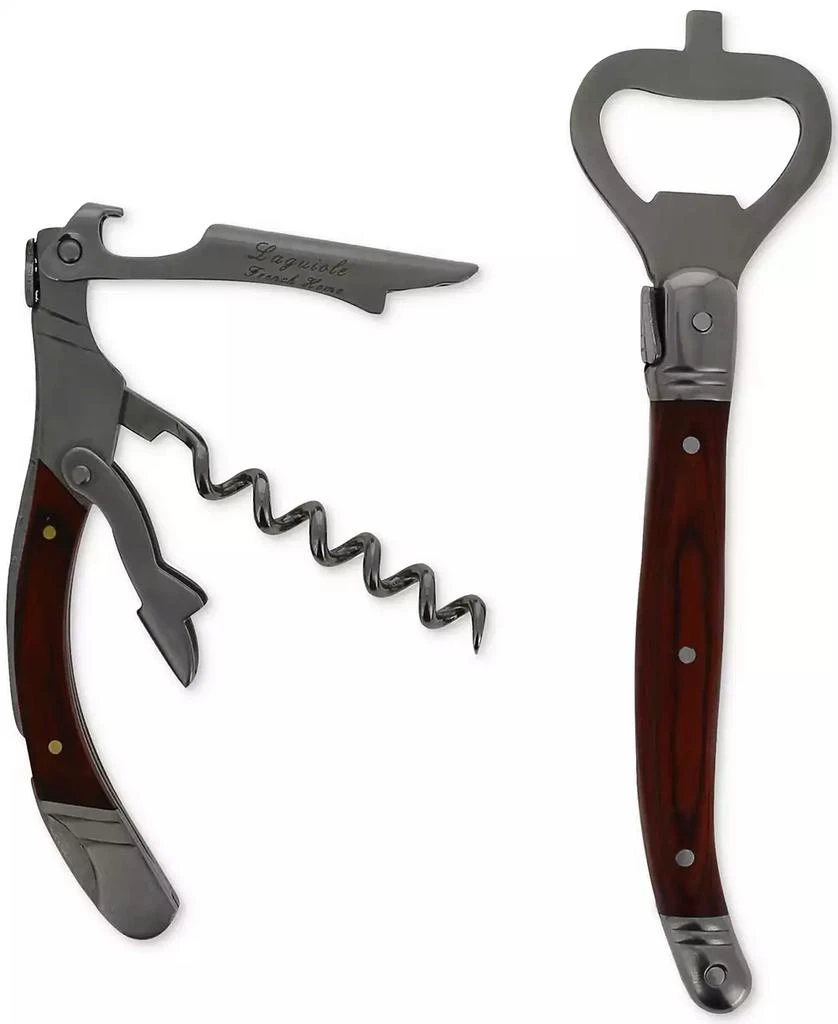商品French Home|Laguiole Bottle Opener Bar Set with Pakkawood Handles, 2 Piece.,价格¥445,第1张图片