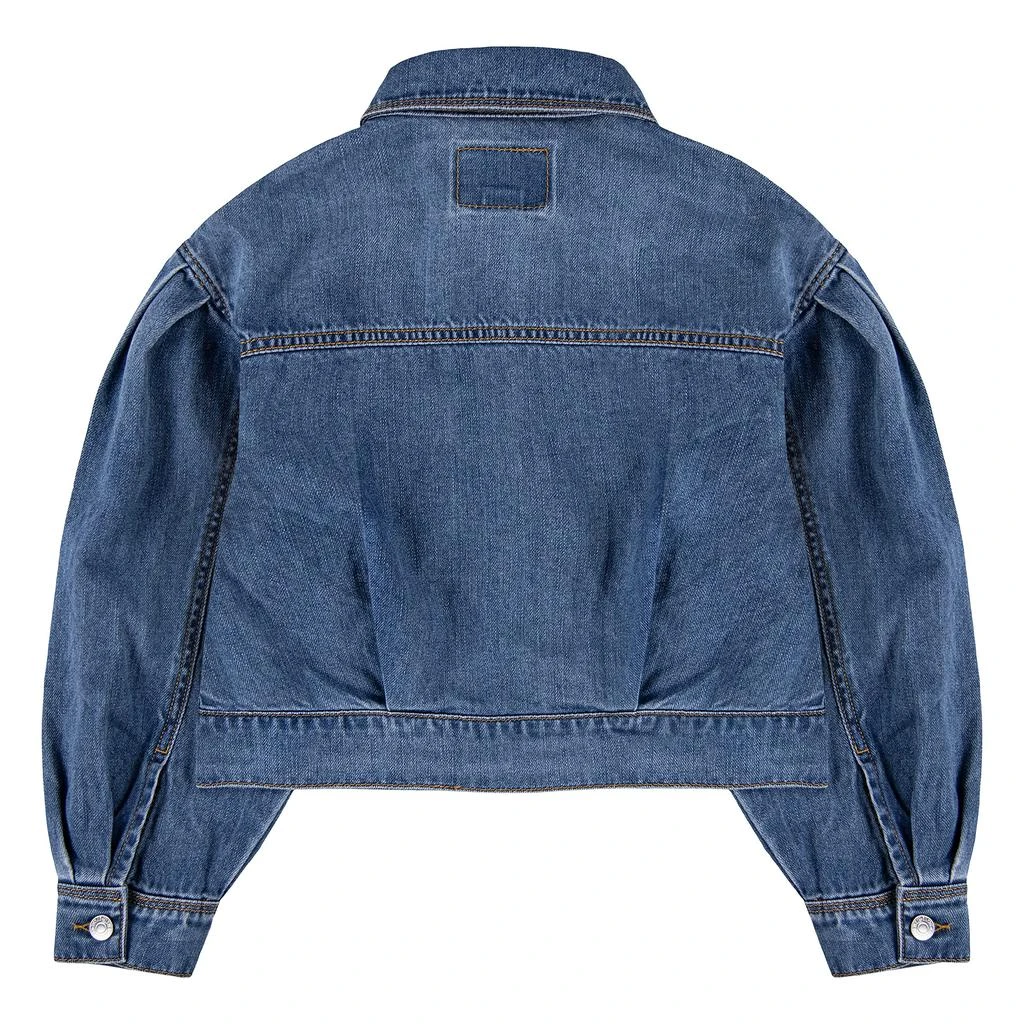商品Levi's|Pleated Sleeve Denim Trucker Jacket (Big Kids),价格¥234,第2张图片详细描述