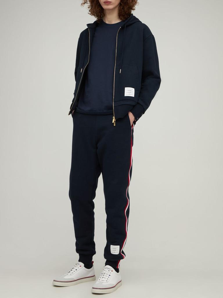 商品Thom Browne|Cotton Sweatpants W/4 Bar Stripe,价格¥5820,第3张图片详细描述