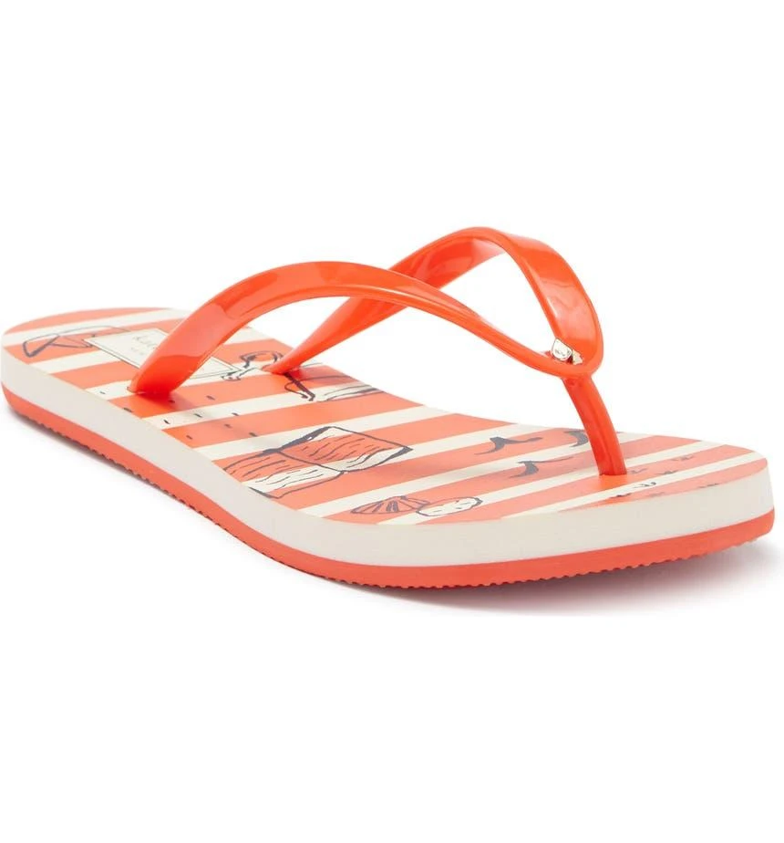 商品Kate Spade|feldon patterned flip-flop sandal,价格¥76,第1张图片