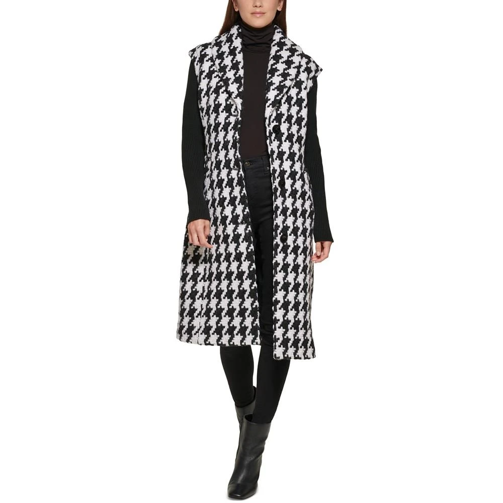 商品Kenneth Cole|Women's Knit-Sleeve Houndstooth Coat,价格¥1261,第5张图片详细描述