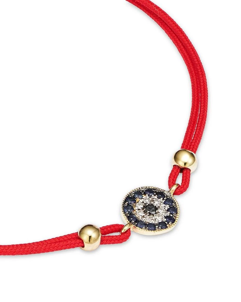 Diamond, Blue Sapphire And 14K Yellow Gold Evil Eye Bracelet 商品