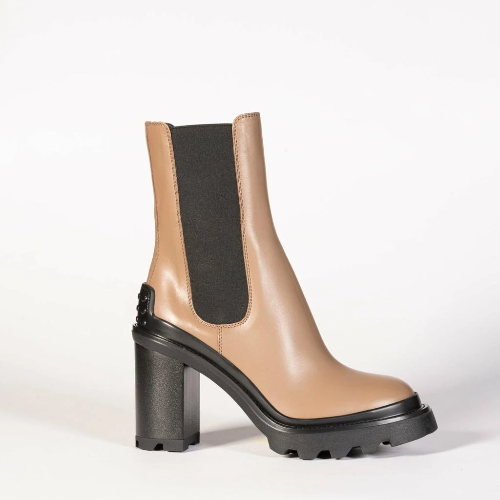 商品Tod's|Tortora Leather High Heel Boot,价格¥4381,第1张图片