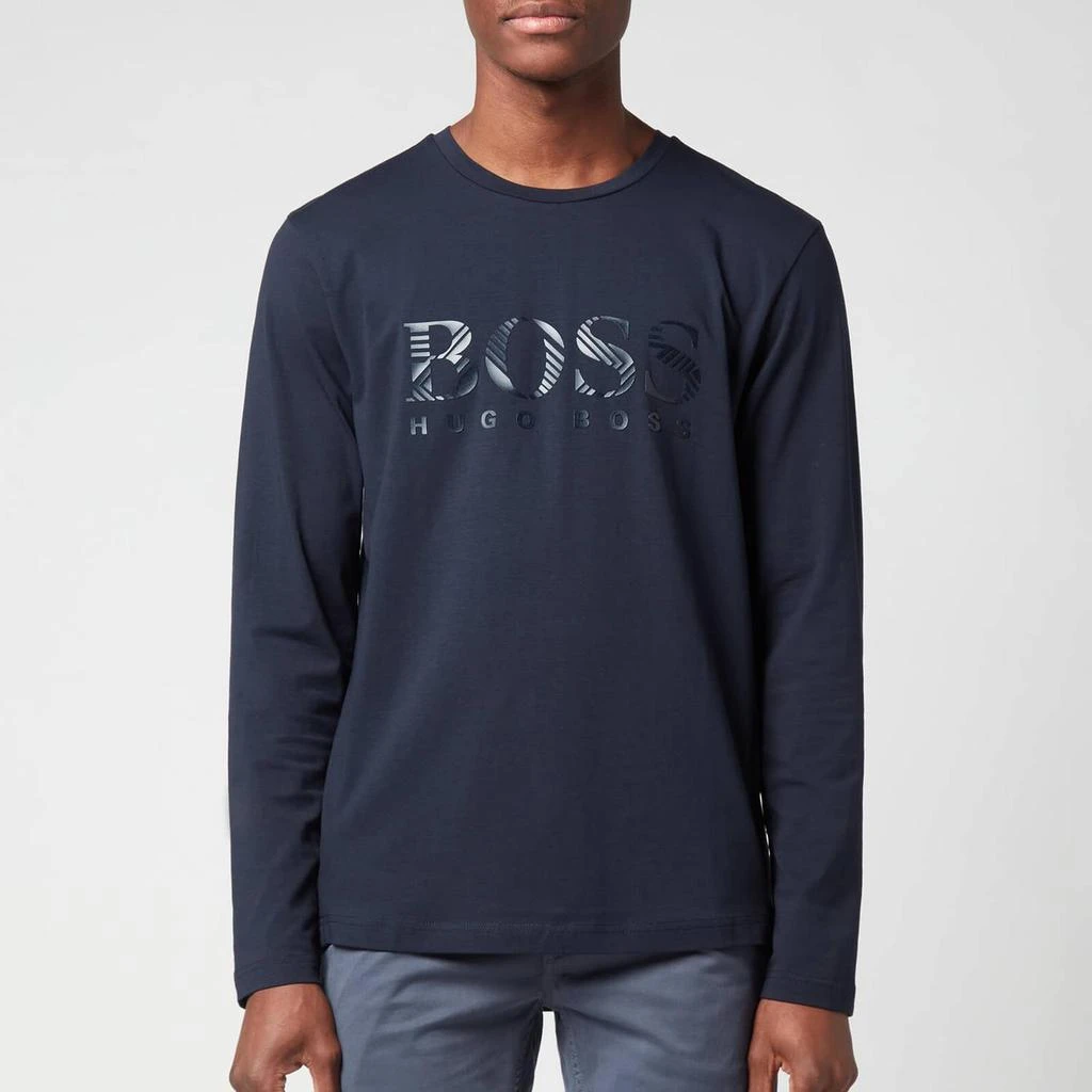 商品Hugo Boss|BOSS Green Men's Togn 2 Long Sleeve T-Shirt - Navy,价格¥334,第1张图片