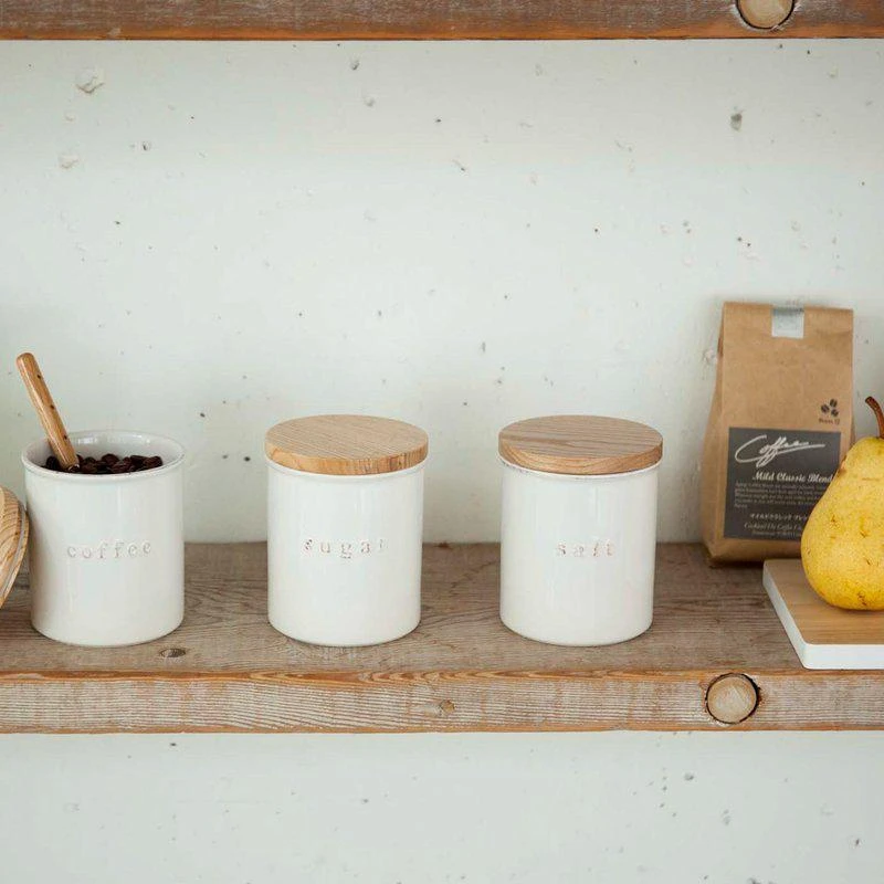 商品Yamazaki Home|Ceramic Coffee Canister Coffee,价格¥114,第2张图片详细描述