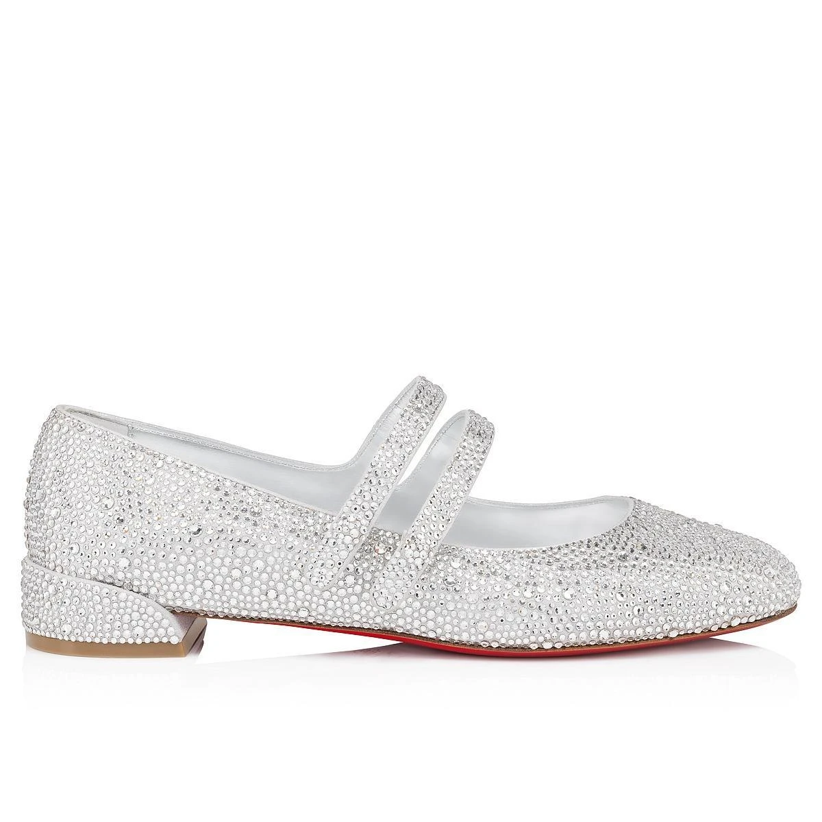 商品Christian Louboutin|【预售】 CL红底鞋 24秋冬 女士 低跟鞋 Sweet Jane Strass 1240216s352,价格¥19027,第1张图片