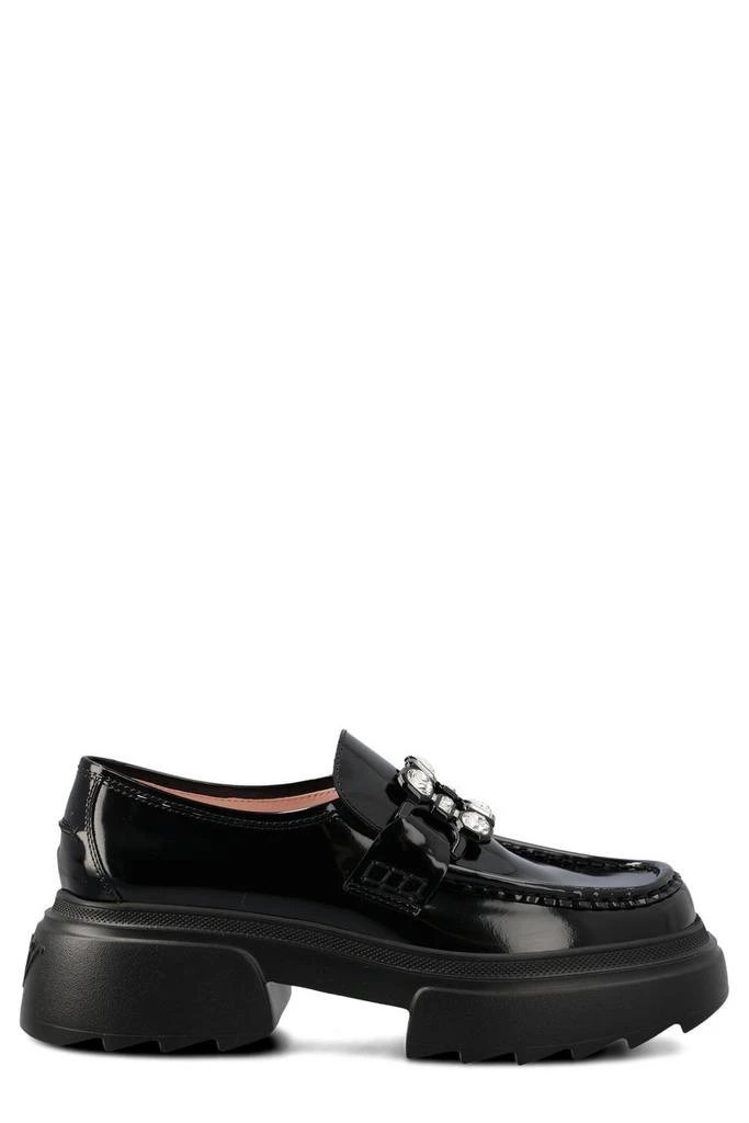 商品Roger Vivier|Roger Vivier Wallaviv Buckle Embellished Loafers,价格¥7341,第1张图片