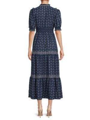 商品Max Studio|Print Tiered Midi Dress,价格¥240,第2张图片详细描述