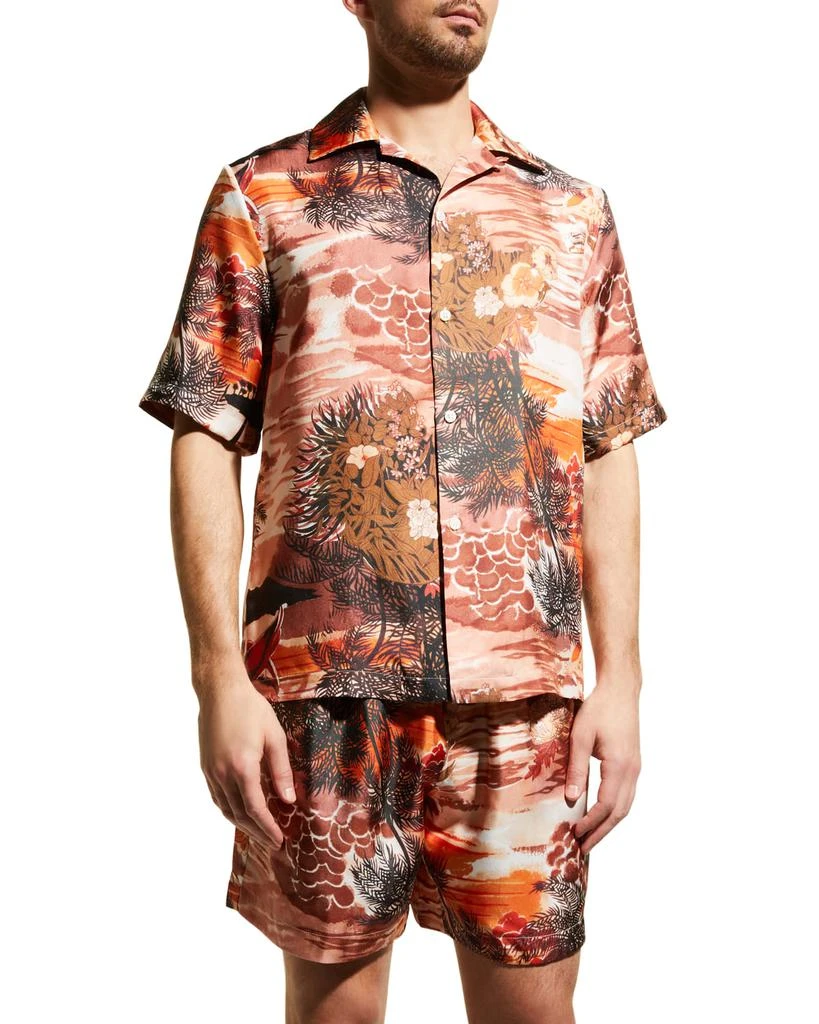 商品AMIRI|Men's Hawaiian Silk Bowling Shirt,价格¥3367,第1张图片