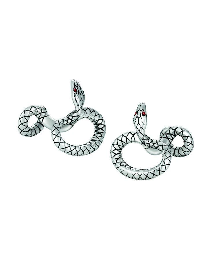 商品MontBlanc|Silver Snake Cufflinks,价格¥3292,第1张图片