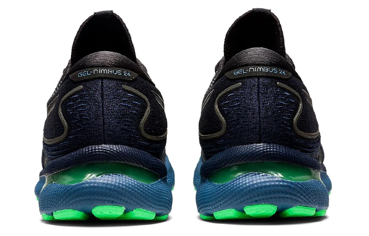 商品[国内直发] Asics|GEL-Nimbus 24 缓震 保护防滑耐磨透气回弹 中帮 马拉松跑步鞋 男款 海军蓝,价格¥967,第6张图片详细描述