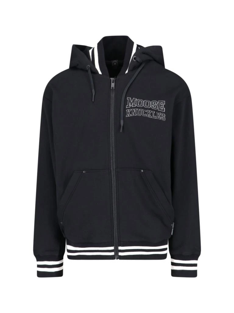 商品Moose Knuckles|Moose Knuckles Zip-Up Varsity Hoodie,价格¥1904,第1张图片