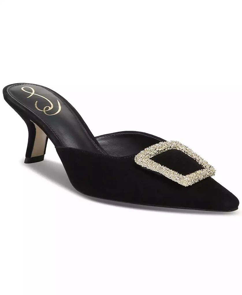 商品Sam Edelman|Women's Brit Embellished-Buckle Dress Mules,价格¥447,第1张图片