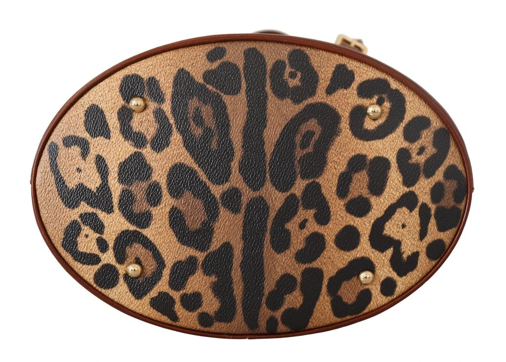 商品Dolce & Gabbana|Dolce & Gabbana Brown Leopard Pattern Shopping Tote Hand Bucket Purse,价格¥8314,第3张图片详细描述