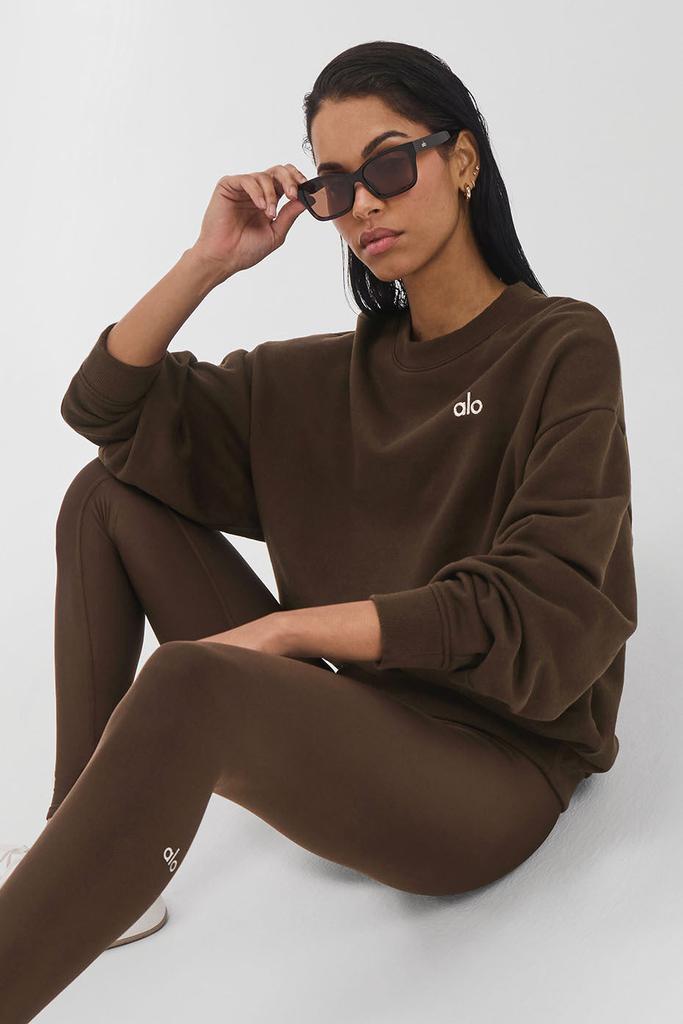Alo Accolade Crew Neck Pullover - Espresso - Hoodies - Free