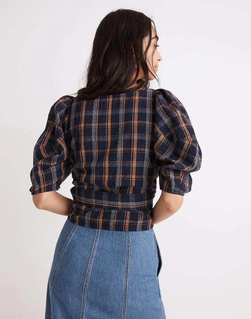 商品Madewell|Sweetheart Wrap Top in Plaid,价格¥476,第3张图片详细描述