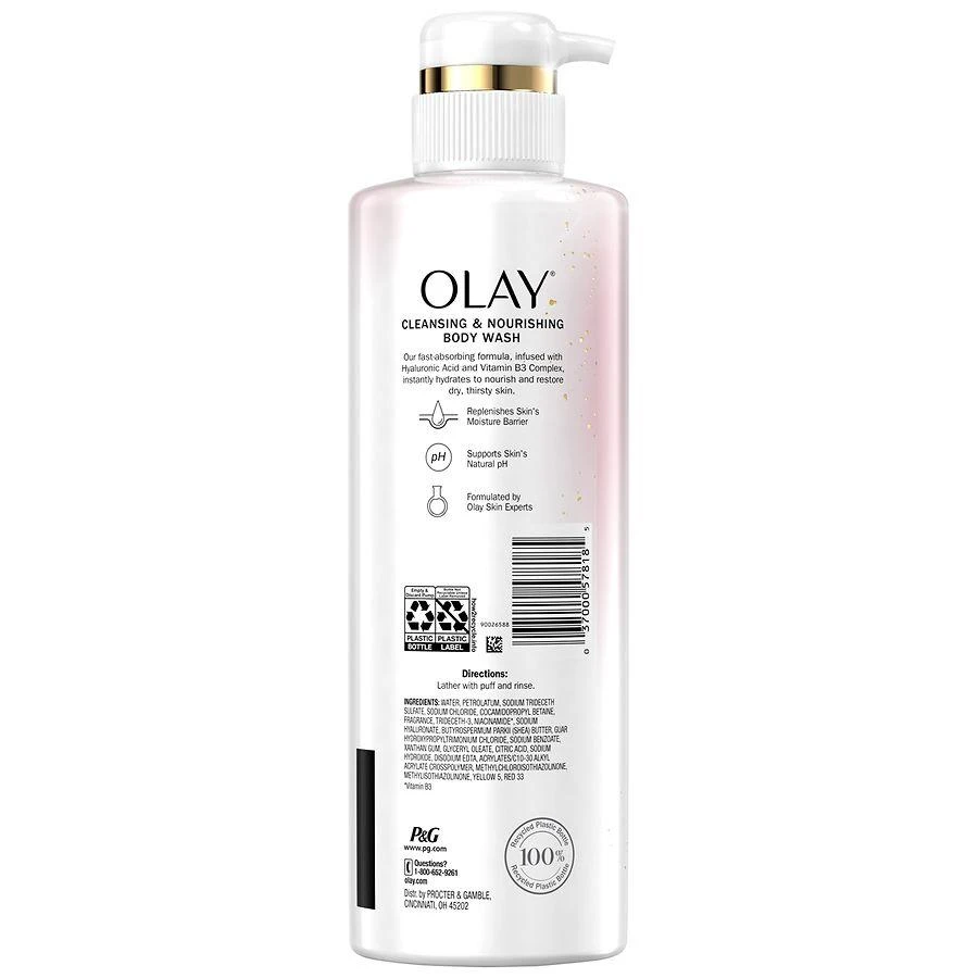 商品Olay|Cleansing & Nourishing Body Wash, Hyaluronic Acid,价格¥76,第3张图片详细描述