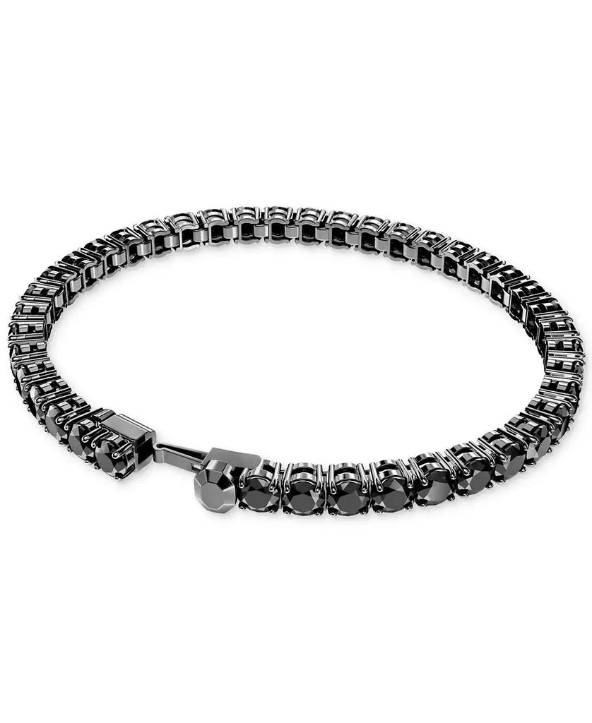 商品Swarovski|Medium Ruthenium-Plated Jet Crystal Tennis Bracelet,价格¥1712,第4张图片详细描述