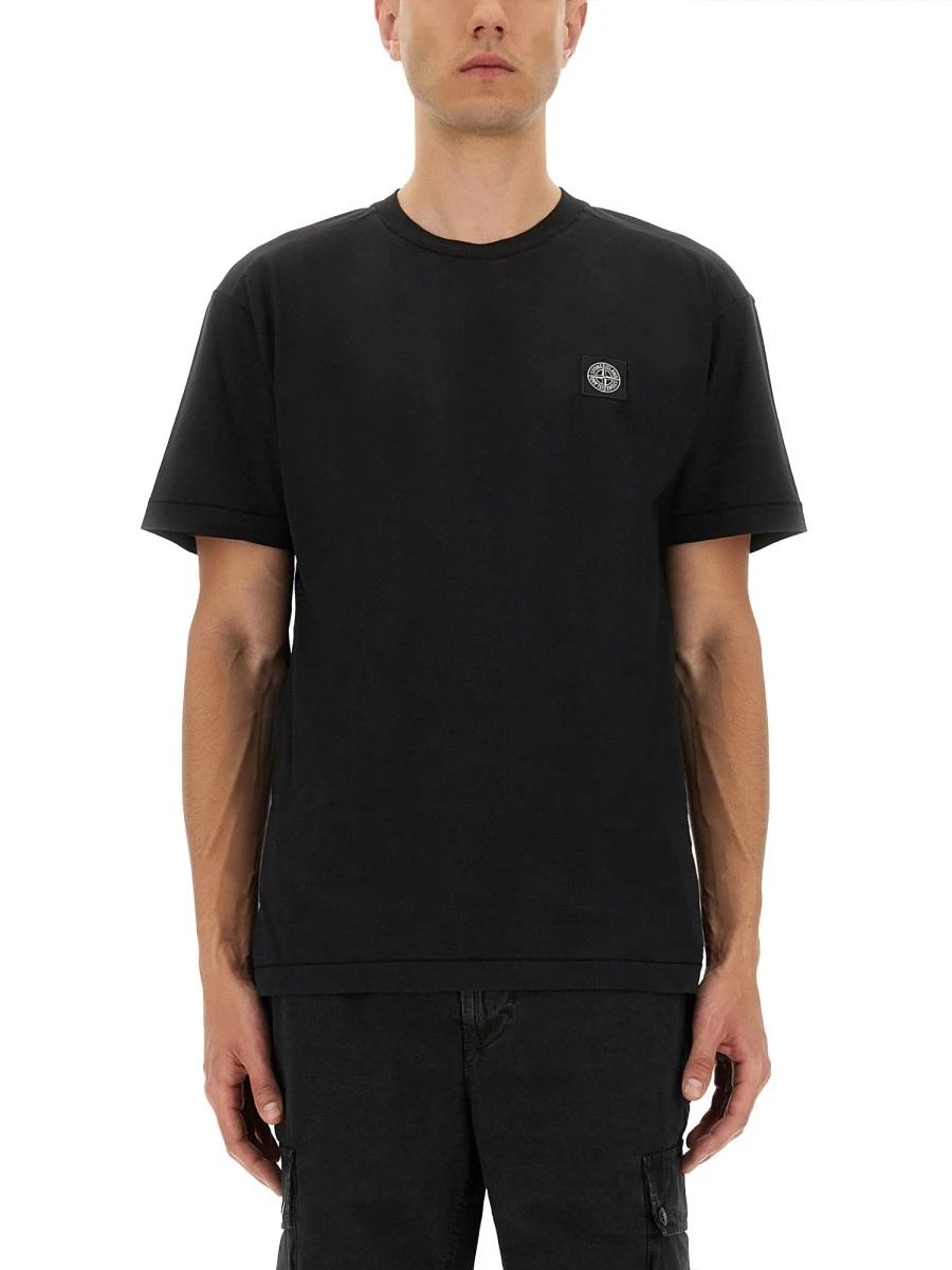 商品【商品预售7天】 Stone Island|Stone Island 男士T恤 2100027S0013V0029 黑色,价格¥1144,第1张图片