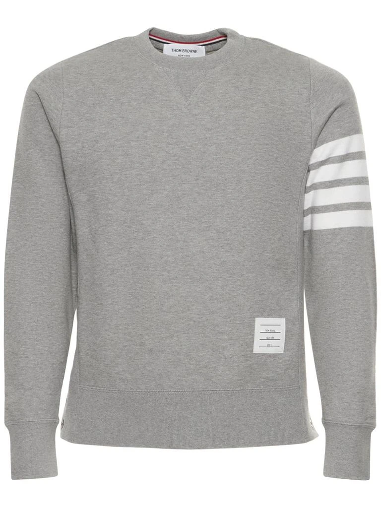商品Thom Browne|Intarsia Stripes Cotton Sweatshirt,价格¥4907,第1张图片