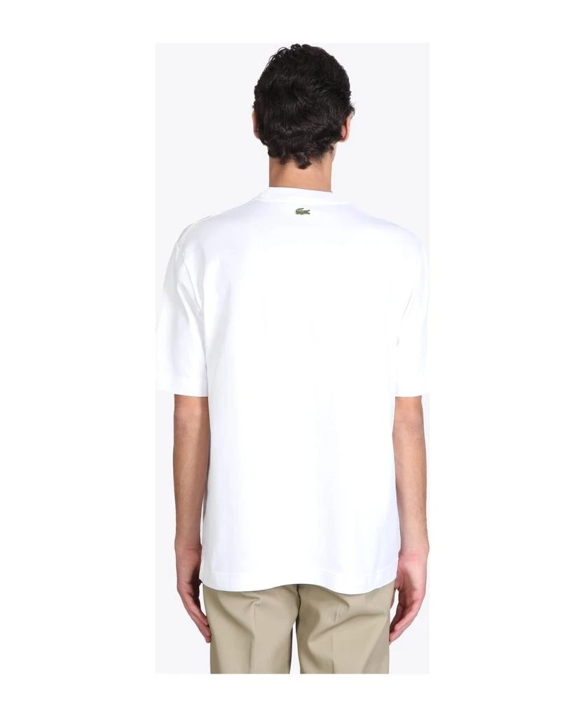 商品Lacoste|Lacoste T-shirt White Cotton Oversized T-shirt With Big Crocodile Patch.,价格¥735,第2张图片详细描述