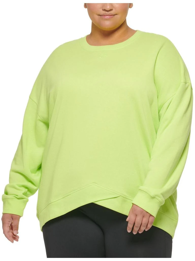 商品Calvin Klein|Plus Womens Terry Cozy Sweatshirt,价格¥169,第5张图片详细描述