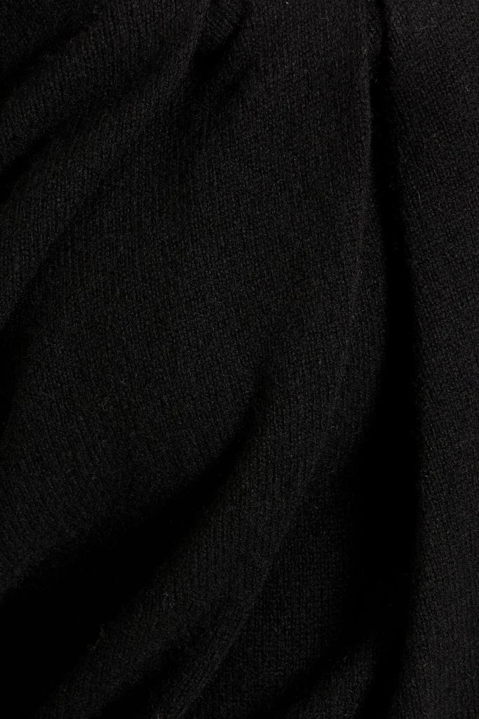 商品Alexander Wang|Cropped gathered tulle-paneled wool-blend sweater,价格¥2597,第4张图片详细描述