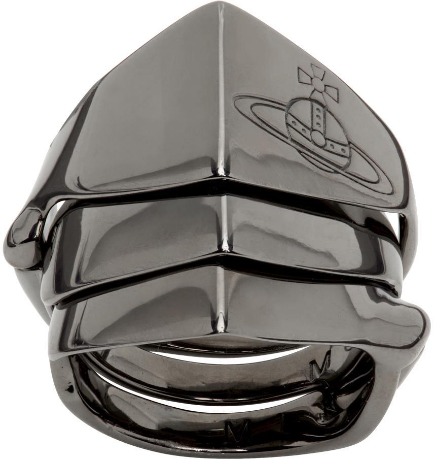 商品Vivienne Westwood|Gunmetal Knuckleduster Ring,价格¥2148,第1张图片