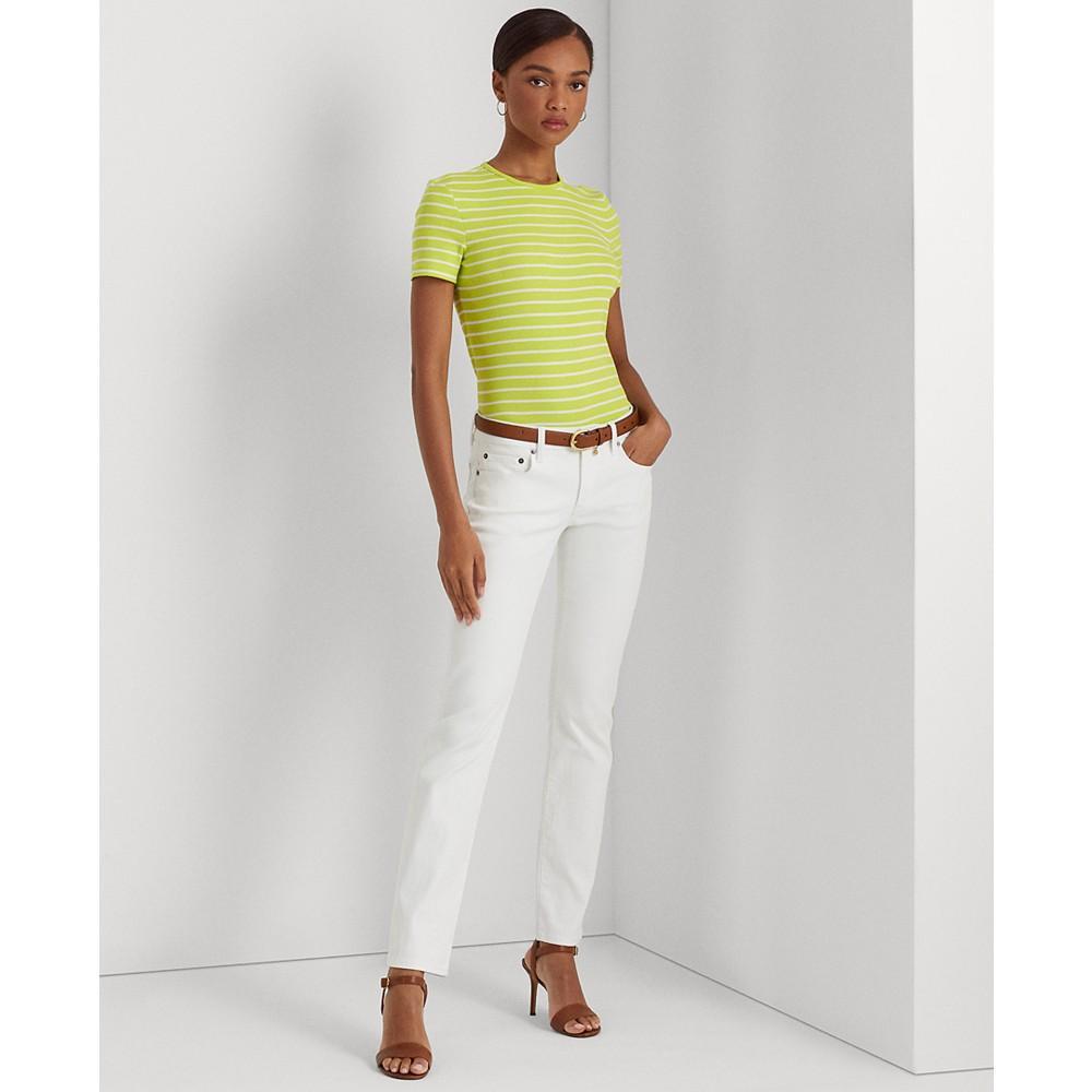 商品Ralph Lauren|Women's Striped Stretch Cotton T-Shirt,价格¥437,第6张图片详细描述