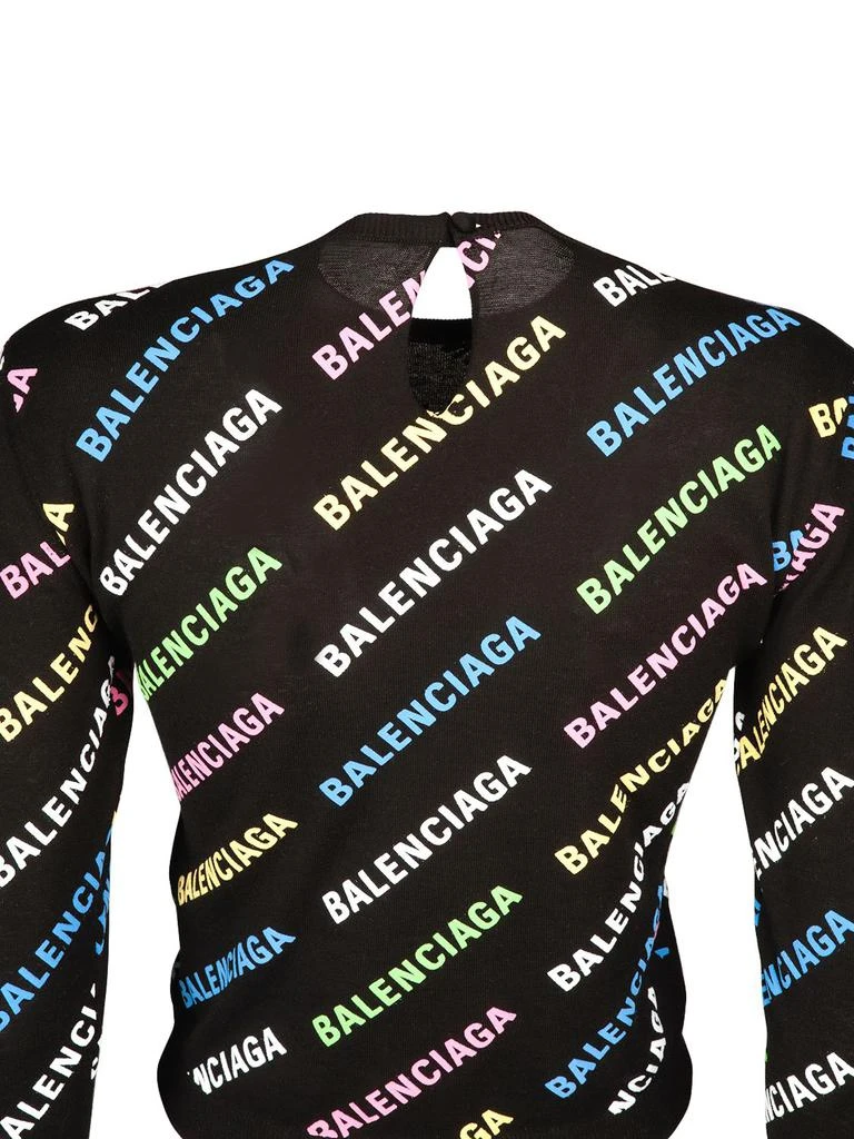 商品Balenciaga|All Over Logo Cotton Sweater,价格¥8529,第4张图片详细描述