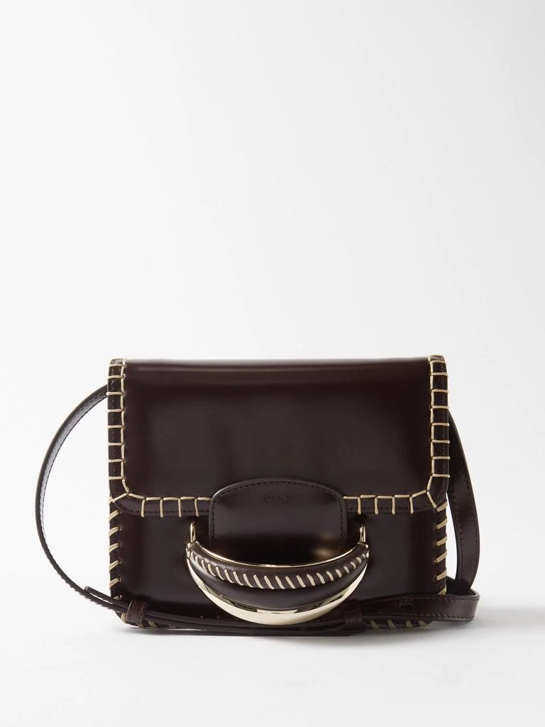 商品Chloé|Kattie blanket-stitched leather shoulder bag,价格¥11478,第1张图片