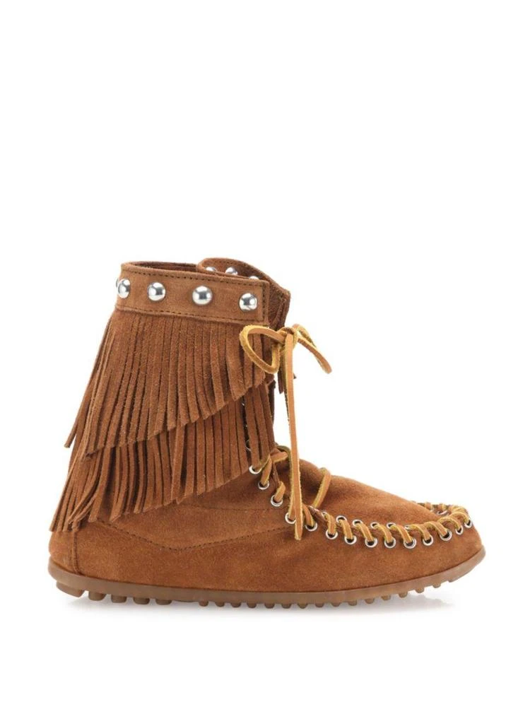 商品Rebecca Minkoff|Tramper Double Fringe Suede Booties,价格¥585,第5张图片详细描述